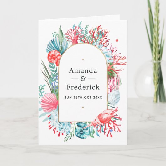 Blauwgroen en koraal Zee Programma (Voorkant)