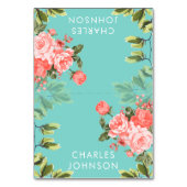 Blauwgroen en koraalrivierbruiloft | Kaarten plaat (Voorkant)