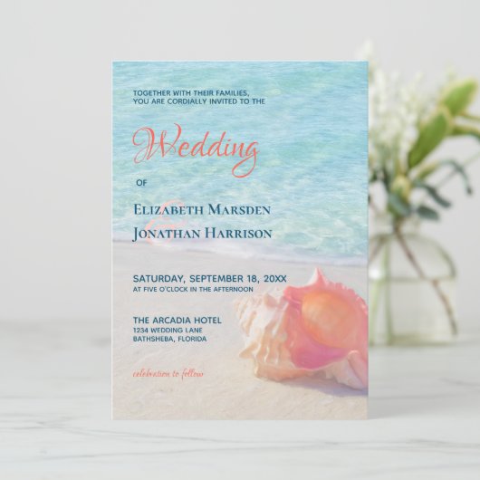 Blauwgroen en koraalverbinding Shell Destination W Kaart (Staand voorkant)