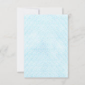 Blauwgroen en koraalzomervakantie RSVP kaartje (Achterkant)