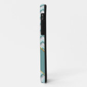 Blauwgroen en kristal zigzagpatroon Case-Mate iPhone case (Achterkant/links)