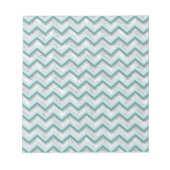 Blauwgroen en kristal zigzagpatroon notitieblok (Voorkant)