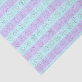 Blauwgroen en lavender Floral Tissuepapier (Detail)