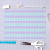 Blauwgroen en lavender Floral Tissuepapier (Craft)