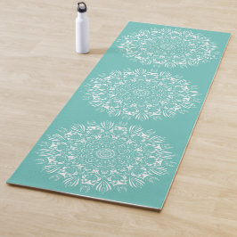 Blauwgroen en lavendere dwerggeest mandala yogamat