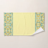 Blauwgroen en Lemon Pattern Bad Handdoek (Handdoek)