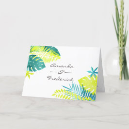 Blauwgroen en Lemon Tropical Wedding Programma