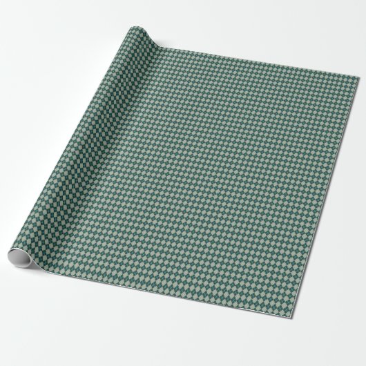 Blauwgroen en Lichtblauw Argyle Cadeaupapier (Uitgerold)