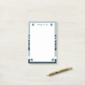 Blauwgroen en Lichtblauw Post-it® Notes (Op bureau)