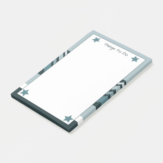 Blauwgroen en Lichtblauw Post-it® Notes (Schuin)