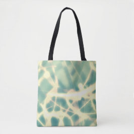 Blauwgroen en lichtgevoelige webben op een canvas tote bag