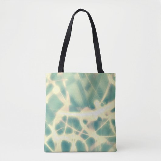 Blauwgroen en lichtgevoelige webben op een canvas  tote bag (Voorkant)