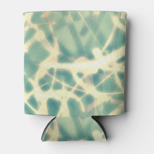 Blauwgroen en lichtgevoelige webben op een koelbox blikjeskoeler (Voorkant)