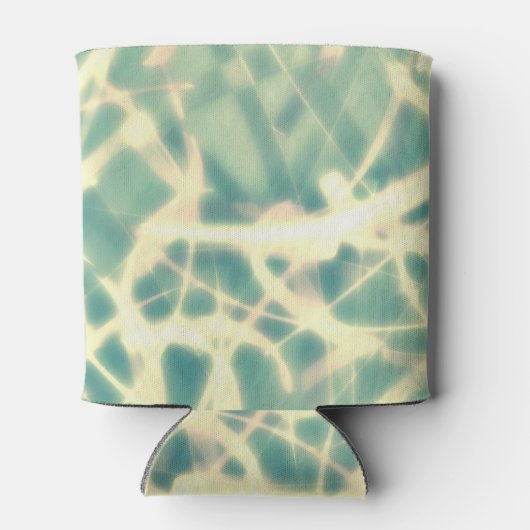 Blauwgroen en lichtgevoelige webben op een koelbox blikjeskoeler (Achterkant)