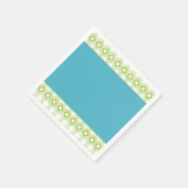 Blauwgroen en Limoen gepatterd papier Cocktail Nap Servet (Hoek)