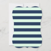 Blauwgroen en Navy Bowtie Baby Shower Uitnodiginge Kaart (Achterkant)