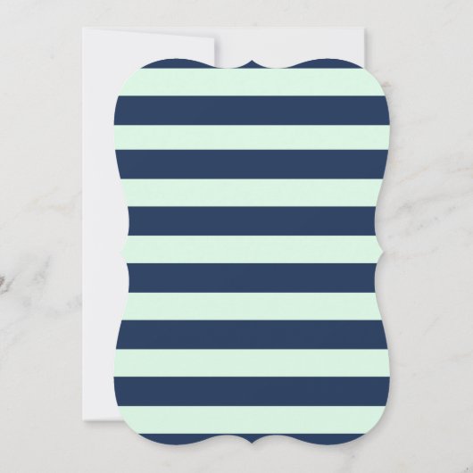 Blauwgroen en Navy Bowtie Baby Shower Uitnodiginge Kaart (Achterkant)
