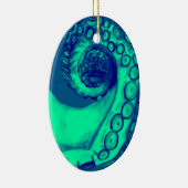 Blauwgroen en Navy Nautical Octopus Tentacle Keramisch Ornament (Rechts)