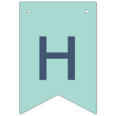 Blauwgroen en Navy Sandollar Birthday Banner (Tweede vlag)