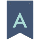 Blauwgroen en Navy Sandollar Birthday Banner (Derde vlag)