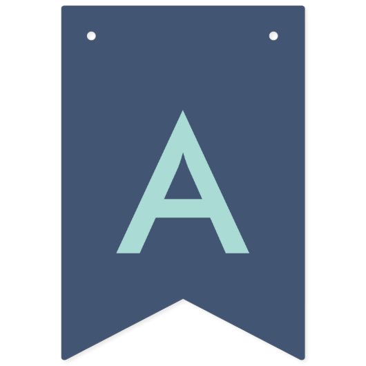 Blauwgroen en Navy Sandollar Birthday Banner (Derde vlag)