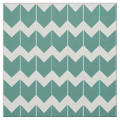 Blauwgroen en niet wit Chevron Pattern Stof (Swatch)