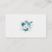 Blauwgroen en Off-White Wildflower Registry Kaart (Achterkant)