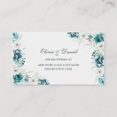 Blauwgroen en Off-White Wildflower Registry Kaart (Voorkant)