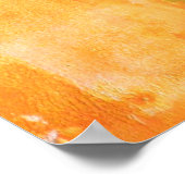 blauwgroen en Oranje Abstracte "Colour Combo"-kuns Poster (Hoek)