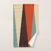 Blauwgroen en Oranje Bad Handdoek (Handdoek)