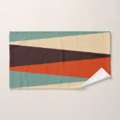 Blauwgroen en Oranje Bad Handdoek (Handdoek)