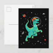 Blauwgroen en Oranje Dilofoosaurus Dinos in de rui Briefkaart (Voorkant / Achterkant)