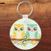 Blauwgroen en Oranje Eigenaren op de Vloerafdeling Sleutelhanger (Voorkant)