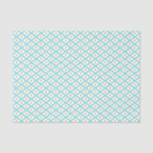 Blauwgroen en Oranje Etnisch Tribal Ikat Pattern
