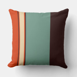 Blauwgroen en Oranje Kussen