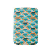 Blauwgroen en Oranje modellen Badmat (Voorkant Verticaal)