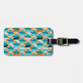 Blauwgroen en Oranje modellen Bagagelabel (Voorkant horizontaal)