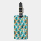 Blauwgroen en Oranje modellen Bagagelabel (Voorkant verticaal)