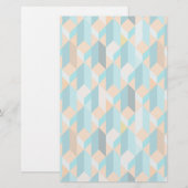 Blauwgroen en Oranje modellen Briefpapier (Voorkant / Achterkant)