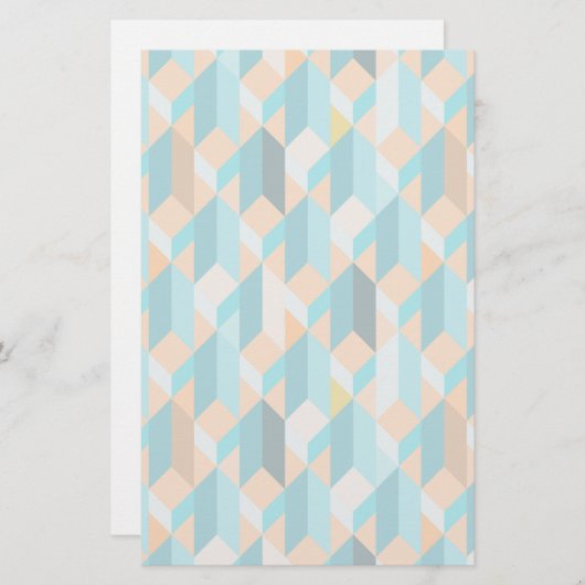 Blauwgroen en Oranje modellen Briefpapier (Voorkant / Achterkant)