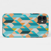 Blauwgroen en Oranje modellen Case-Mate iPhone Case (Achterkant (horizontaal))