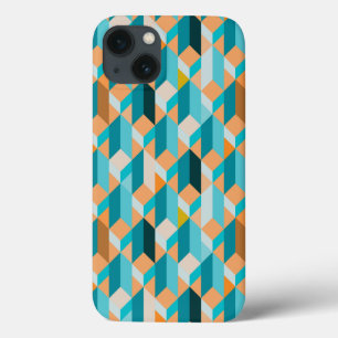Blauwgroen en Oranje modellen iPhone 13 Hoesje