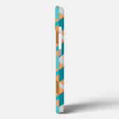 Blauwgroen en Oranje modellen Case-Mate iPhone Case (Achterkant / Links)