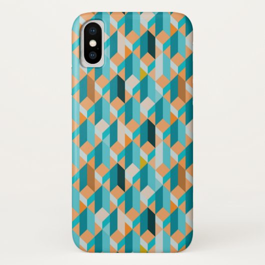 Blauwgroen en Oranje modellen Case-Mate iPhone Case (Achterkant)