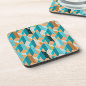 Blauwgroen en Oranje modellen Drankjes Onderzetter (Linkerzijde)