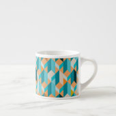 Blauwgroen en Oranje modellen Espresso Kop (Rechts)
