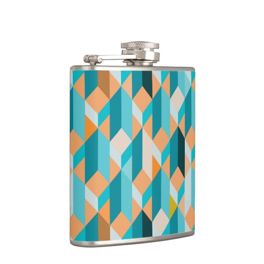 Blauwgroen en Oranje modellen Heupfles (Rechts)