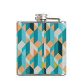 Blauwgroen en Oranje modellen Heupfles (Achterkant)