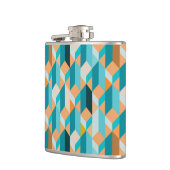 Blauwgroen en Oranje modellen Heupfles (Links)