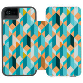 Blauwgroen en Oranje modellen Incipio iPhone Portemonnee Hoesje (Agenda Open)